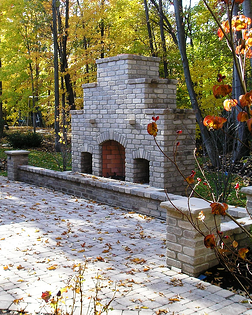 Outdoor Fireplace by Green Impressions