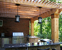 Cedar Pergola with Lighting and Electronics