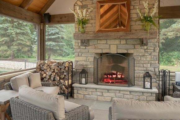 Screened in Area Of Backyard For Relaxing