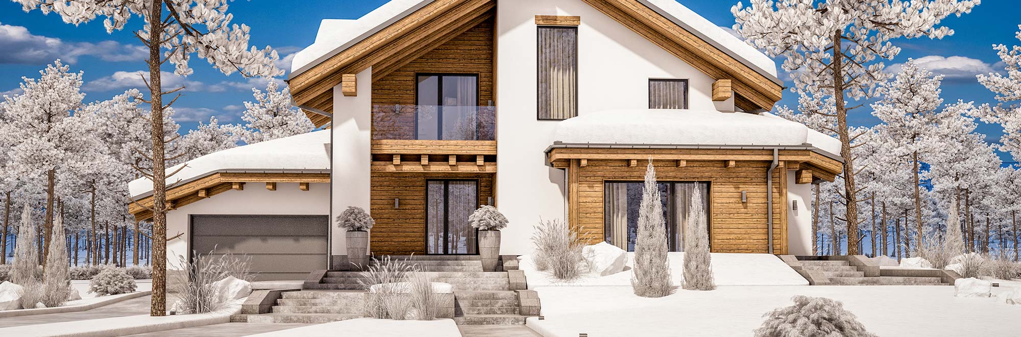 House with Snow
