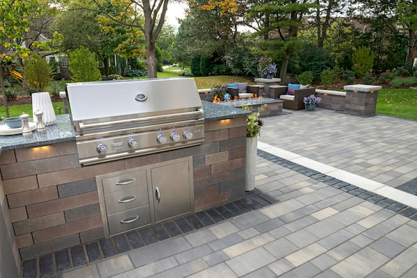 Unilock grill area