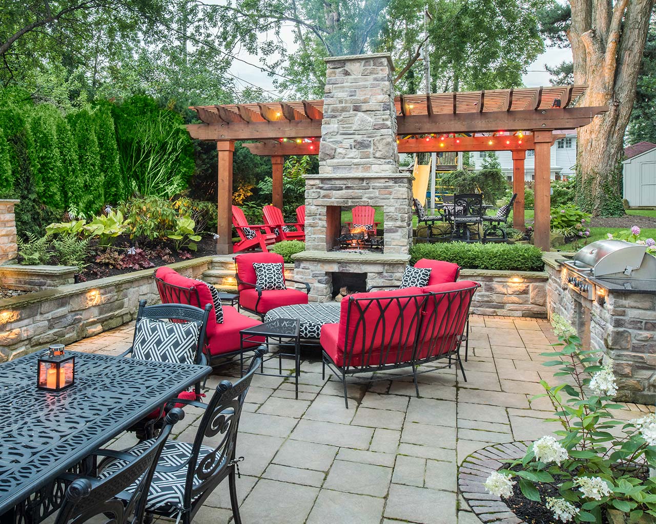 Outdoor pergola installation in Westlake, OH