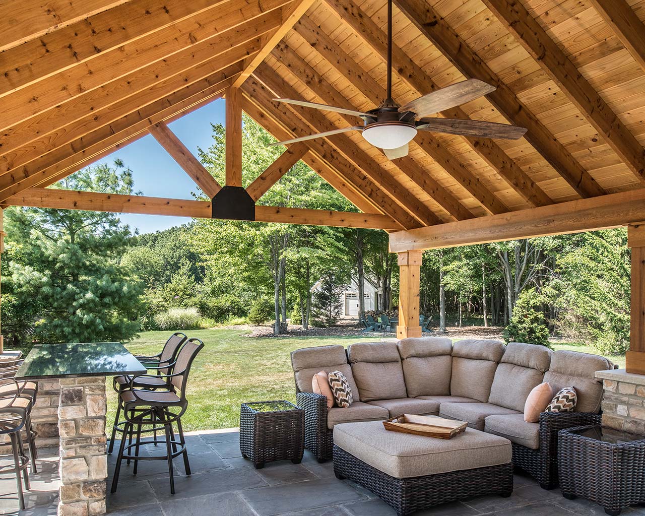 Custom wood pergola in Bay Village, OH